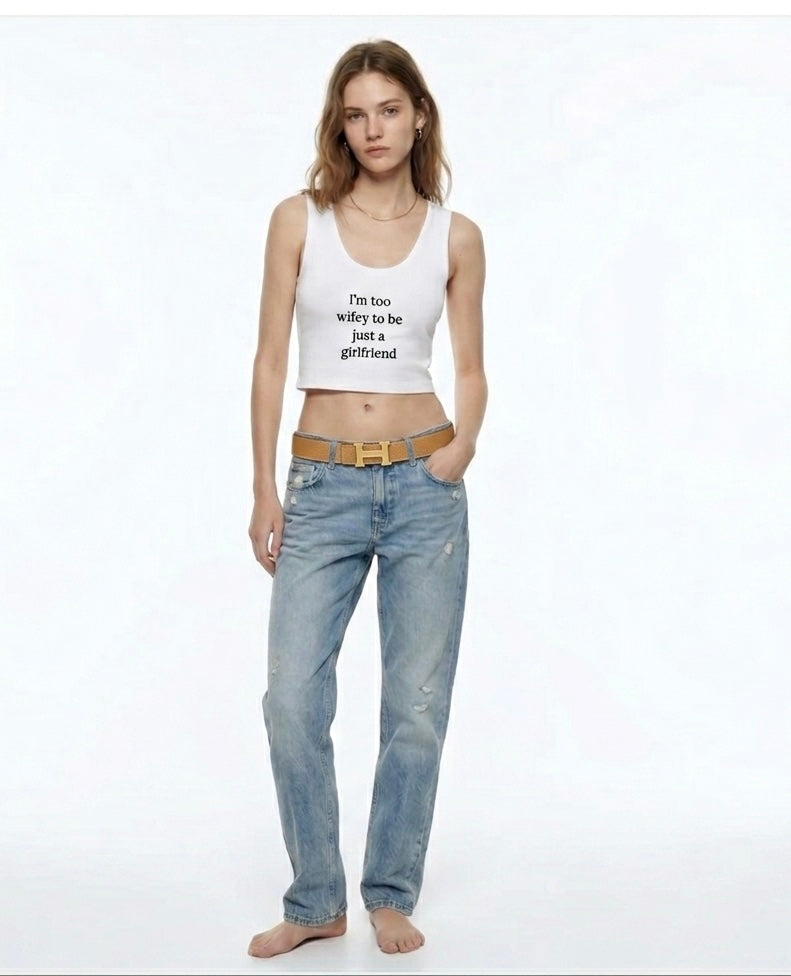 Cotton Wifey Crop Top