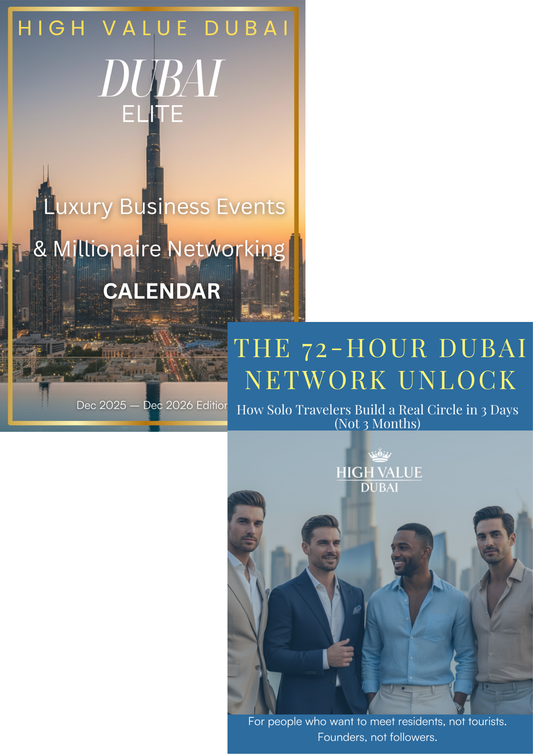 The Dubai Power Network Bundle (Calendar + 72h Guide for Men)